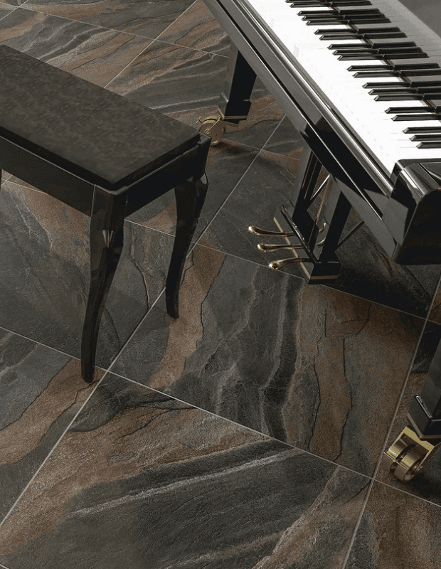 SLATE Gresie porțelanată Slate Anthracite, 60×60, model mat, rectificat - imagine 1