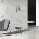 Gresie porțelanată Angle White 60x120, model lucios, rectificat