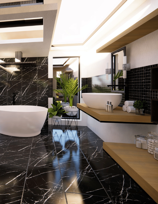 Aurora Marquina 1 Gresie porțelanată Aurora Marquina 60x120, model lucios, rectificat - imagine 1