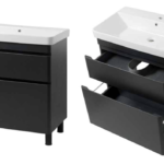 Mobilier baie Vivace Black mat cu lavoar Vivace TNB-2