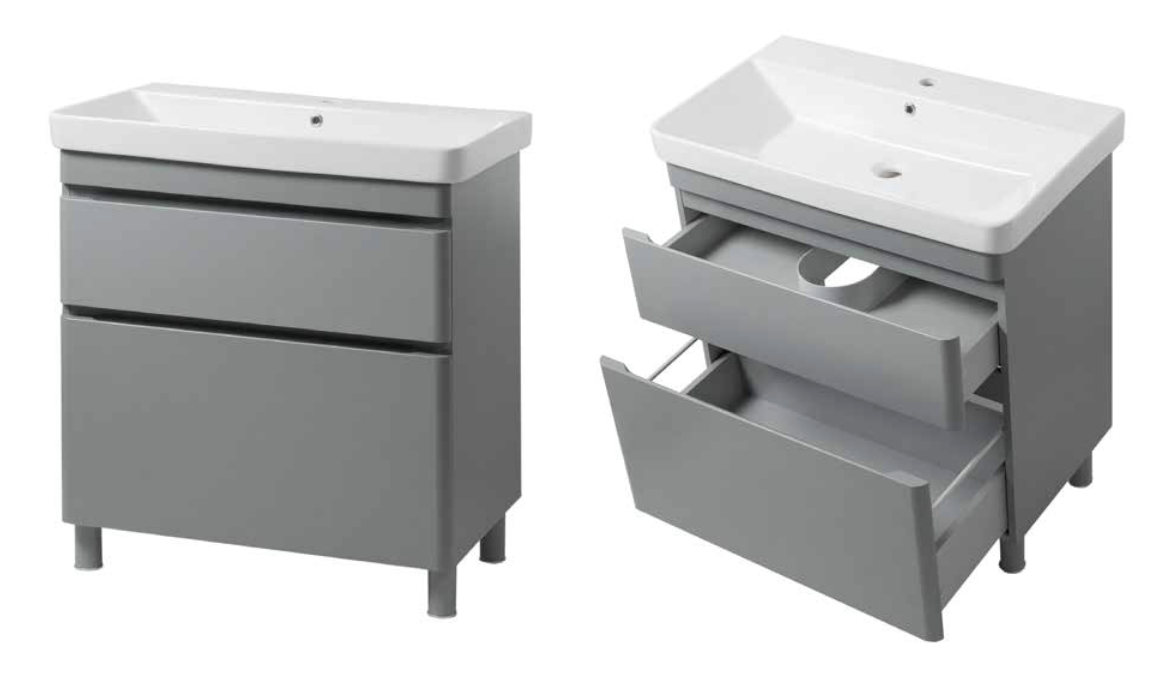 Cabinet-Vivace-grey-matte-TNB-2-D-80-with-washbasin-Vivace-.png Mobilier baie Vivace Grey mat cu lavoar Vivace TNB-2 - imagine 1
