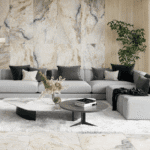 Gresie porțelanată Flint Stone Gold 60x120, model mat, rectificat