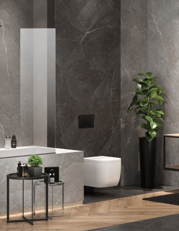 Mariya Anthracite 1 Gresie porțelanată Mariya Anthracite 60x120, model mat, rectificat - imagine 1