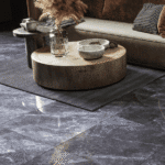 Gresie porțelanată Space Stone Black, 60×60, model mat, rectificat
